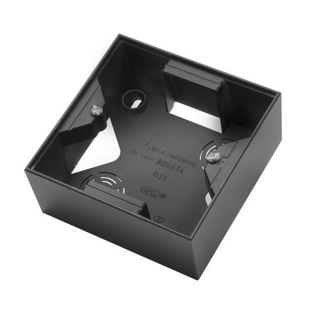 SONATA Puszka instalacyjna pojedyncza - kolor czarny metalik