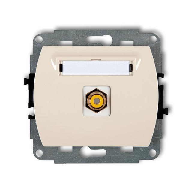 TREND Mechanizm gniazda pojedynczego RCA (typu cinch - żółty, pozłacany) beżowy