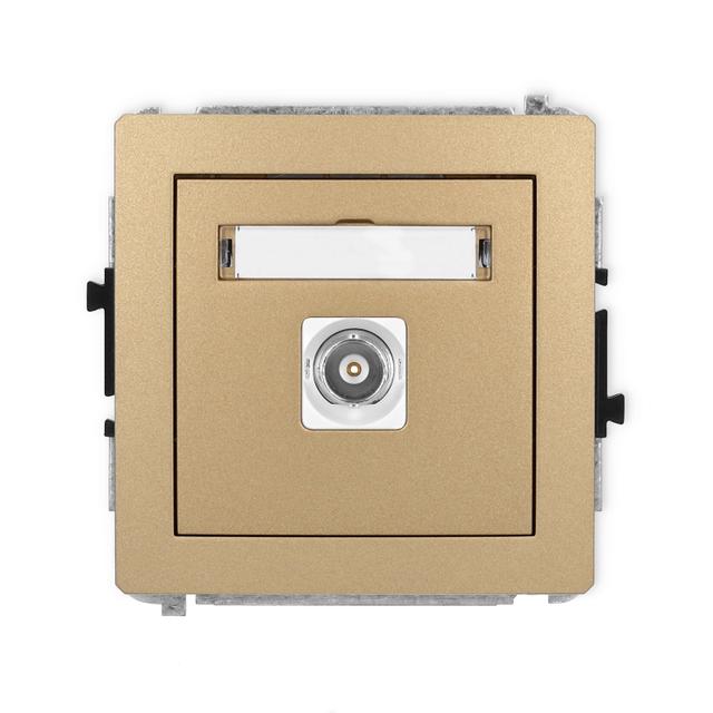 DECO Mechanizm gniazda pojedynczego BNC złoty metalik