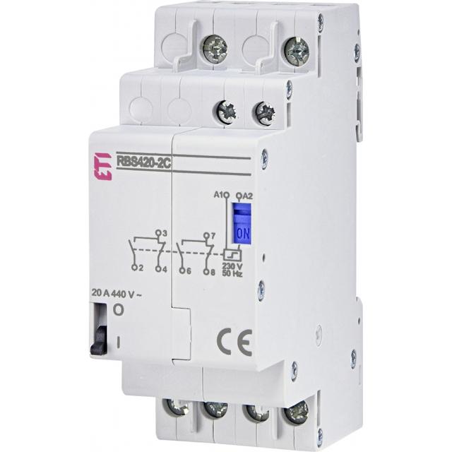Stycznik bistabilny 20A 4P 2-przełączne 2M RBS420-2C-230V AC 002464139 ETI