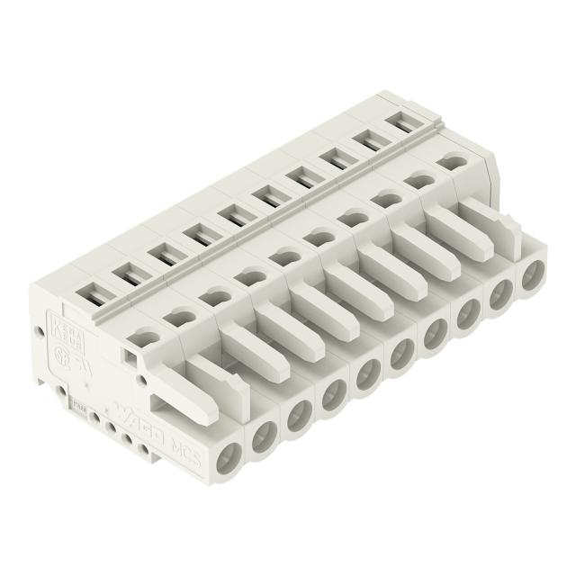 Gniazdo MCS‑MIDI Classic 10‑biegunowe jasnoszare raster 5mm 721‑110/026‑000 /50szt./ WAGO