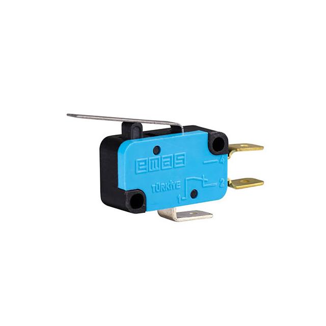 Mikroprzełącznik, zestyk przełączny 1NO+1NC, dźwignia średnia