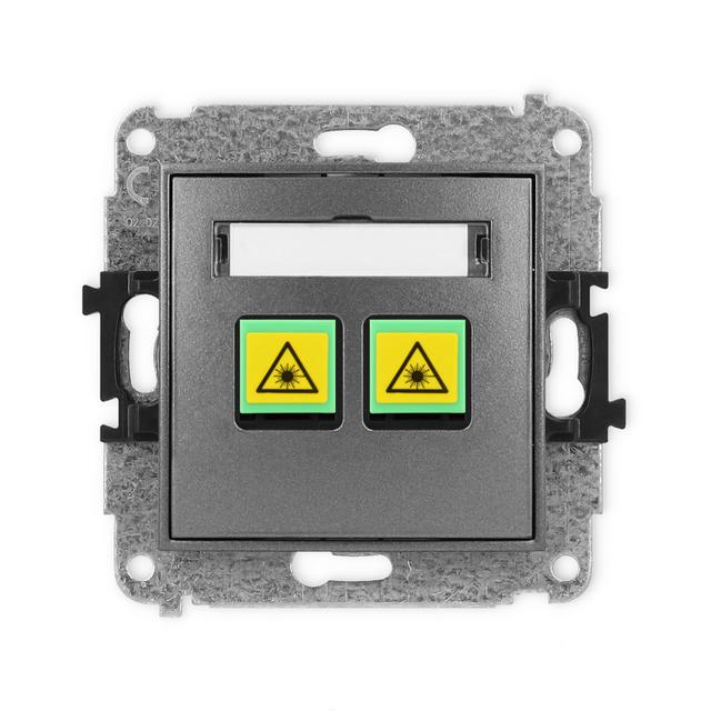 ICON Mechanizm gniazda światłowodowego/optycznego podwójnego grafitowy