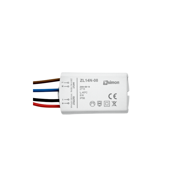 Simon 54 Zasilacz LED natynkowy 14V DC 8W ZL14N-08 KONTAKT