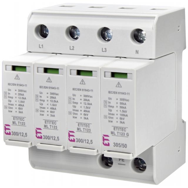 ETITEC ML T123 300/12,5 3+1 Ogranicznik przepięć T1, T2, T3 (B, C, D)