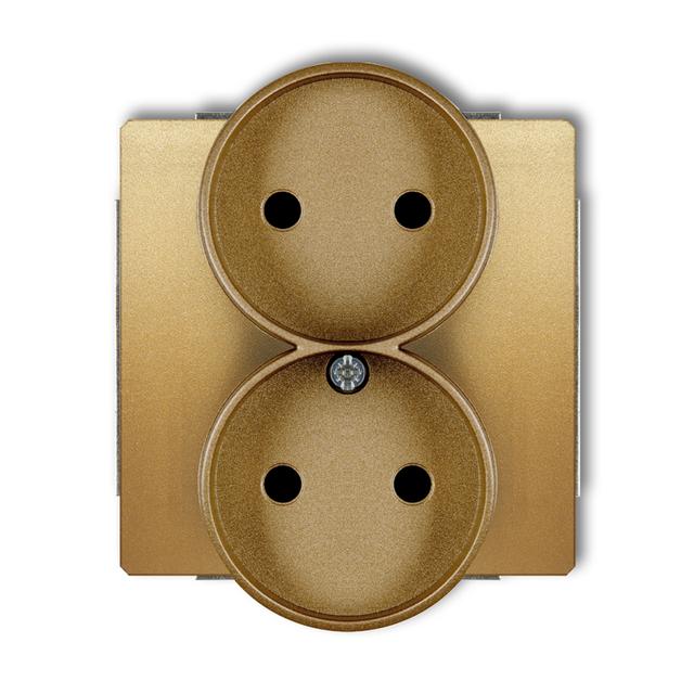 DECO Mechanizm gniazda podwójnego do ramki DECO Soft bez uziemienia 2x2P (przesłony torów prądowych)