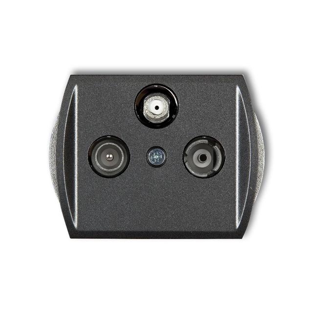 TREND Mechanizm gniazda abonenckiego RTV-SAT końcowego multimedialnego (Internet) grafitowy