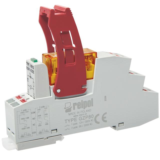 Przekaźnik interfejsowy PUSH-IN 1P, 24 VAC, 16 A, przek. wykonawczy - przeźroczysta obudowa PI85-024AC-M91G-PS-2011-01 864994 RELPOL