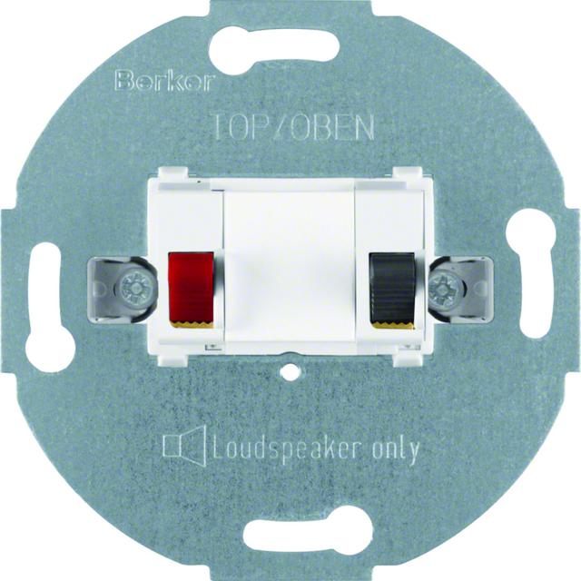 BERKER one.platform Mechanizm gniazda głośnikowego stereofonicznego pojedyncza biały 457209 HAGER