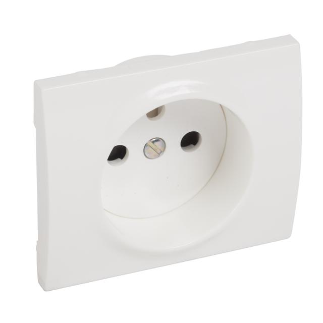 SISTENA LIFE PLAKIETKA ARCTIC GNIAZDA POJEDYNCZEGO 2P+Z Z PRZESŁONAMI STYKÓW, Legrand