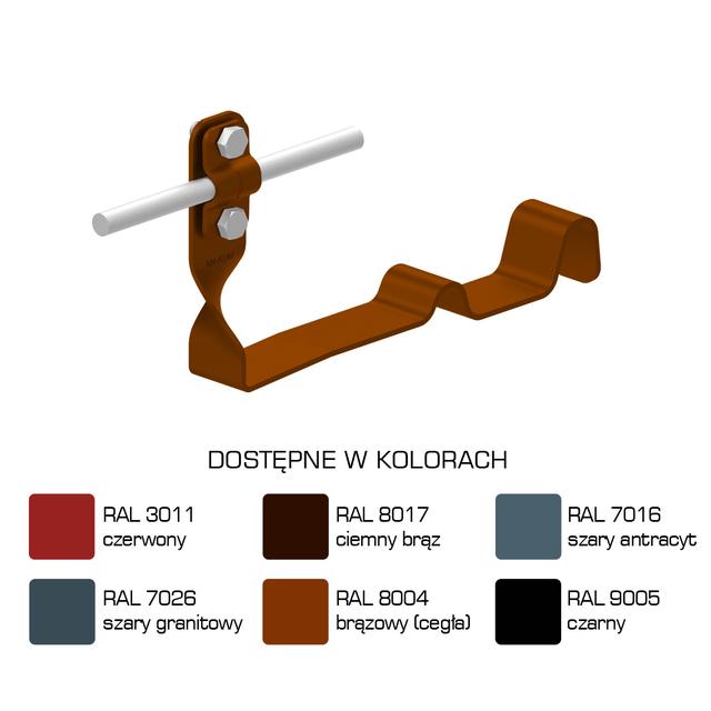Uchwyt dach.skręc.prof. WZÓR 24 Z-śruba,H=10cm/LA/