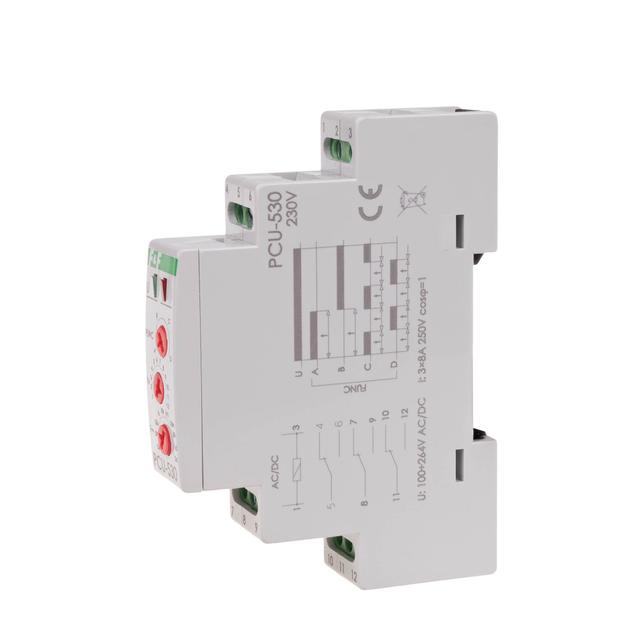 Przekaźnik czasowy 10-funkcyjny styk:3Z/R 100-264V AC/DC PCU-530 F&F