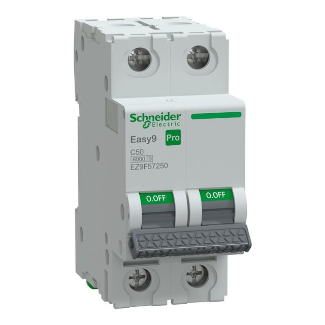 Wyłącznik nadprądowy Easy9 PRO 6kA 2P C50A EZ9F57250 Schneider