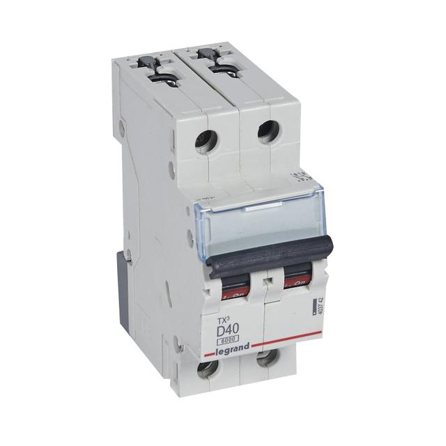 WYŁĄCZNIK NADPRĄDOWY S 302 2P D 40A 6000A SERII TX3, Legrand