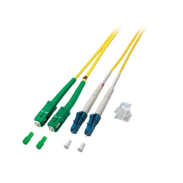 Patchcord SM, 9/125, SC/APC-LC/PC duplex dł. 3m