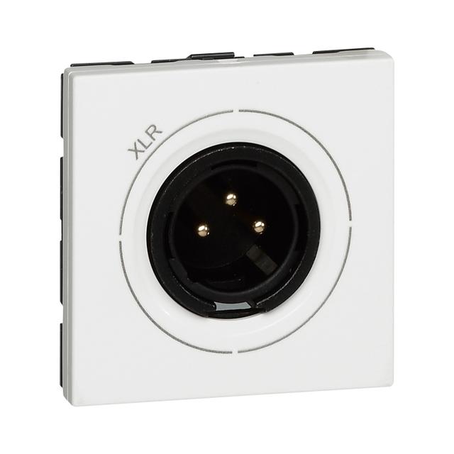 Mosaic Gniazdo Audio Xlr-3 - 2 Moduły Białe Męskie Neutrik 078756 LEGRAND