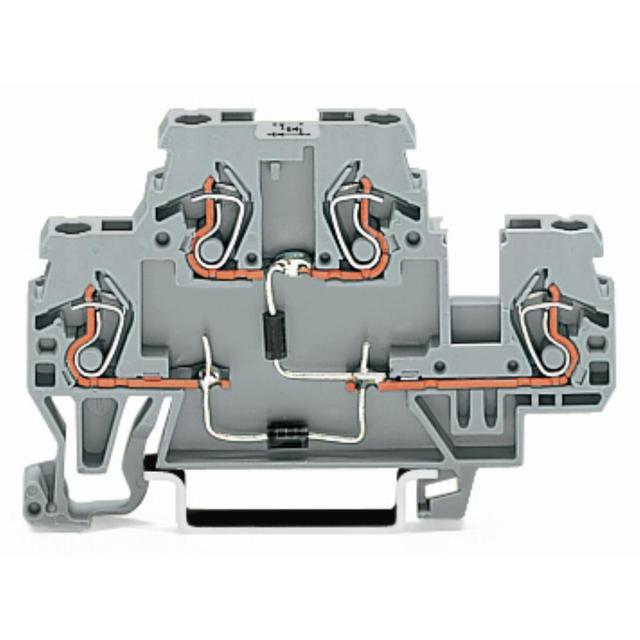 dwupiętrowa złączka diodowa 2,5 mm2 szara