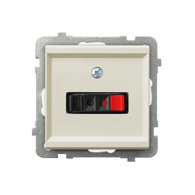 SONATA Gniazdo głośnikowe pojedyncze - kolor ecru GG-1R/m/27