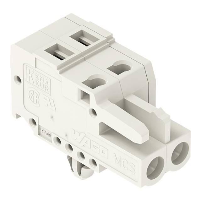 Gniazdo MCS‑MIDI Classic 2‑biegunowe jasnoszare raster 5mm 721‑102/008‑000 /100szt./ WAGO