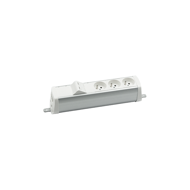 "Simon 480 TS48-230E300K0-30 Listwa poszerzona 3 gn. typ E i płytka 2xRJ45 keystone
