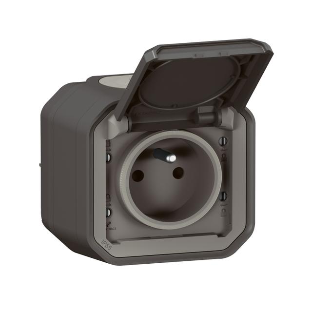 PLEXO Gniazdo hermetyczne IP55 natynkowe KOMPLET antracyt 069791L LEGRAND