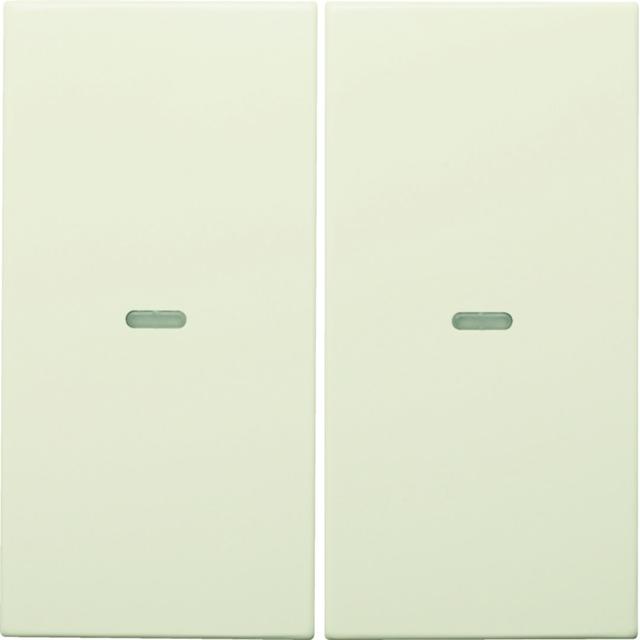 BERKER KNX e/s B.x Klawisze z soczewką do modułu przycisku podwójnego kremowy połysk 80960382 HAGER