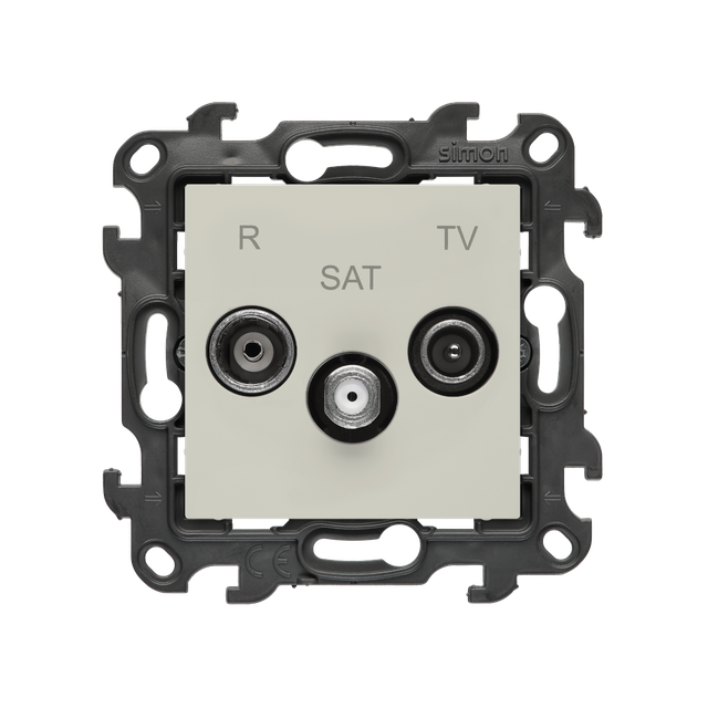 Simon 24 Gniazdo antenowe R-TV-SAT końcowe/zakończeniowe kaszmirowy NASK.01/42