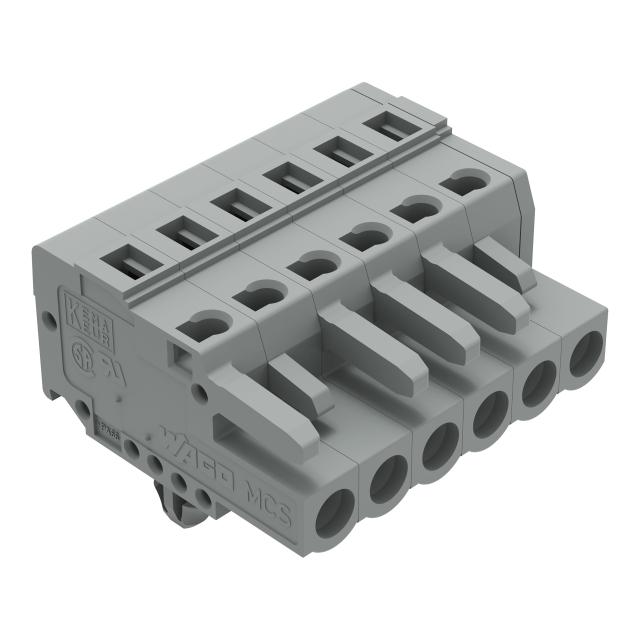 Gniazdo MCS‑MIDI Classic 6‑biegunowe szare raster 5mm 231‑106/008‑000 /50szt./ WAGO