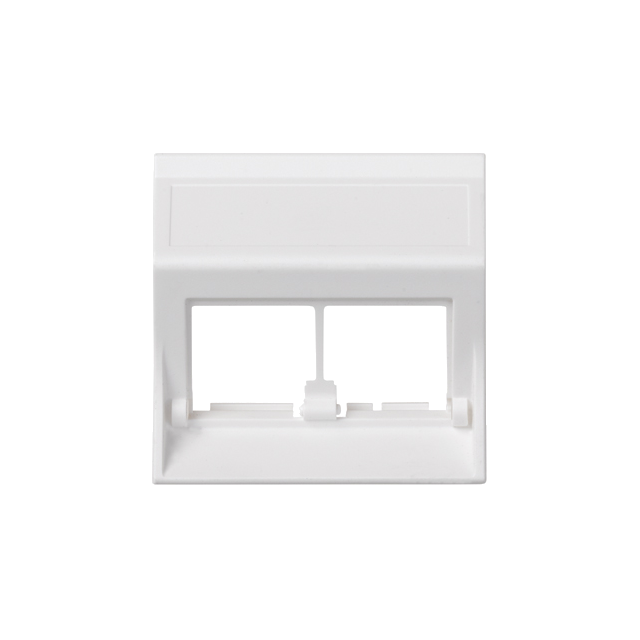 Simon Connect Płytka S500 2x RJ bez osłon skośna do adapterów MD czysta biel