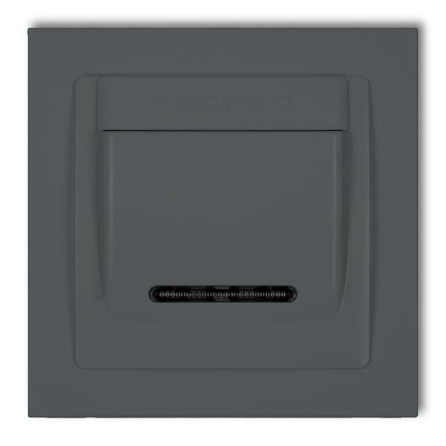 DECO Łącznik hotelowy z ramką uniwersalną pojedynczą z tworzywa DECO grafitowy mat 28DSH-1 KARLIK