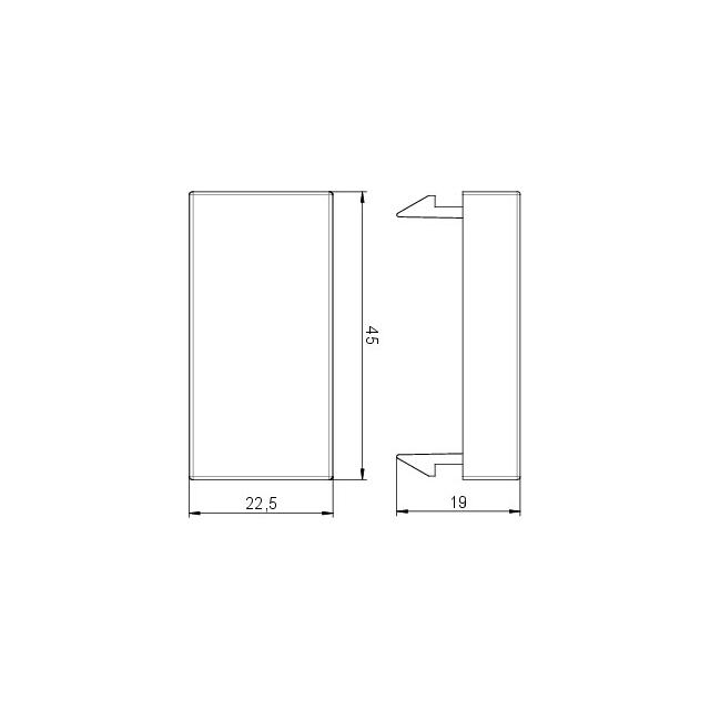 BD 45 1/2, ZAŚLEPKA RAPID 45 1/2MODUŁ ALUM.