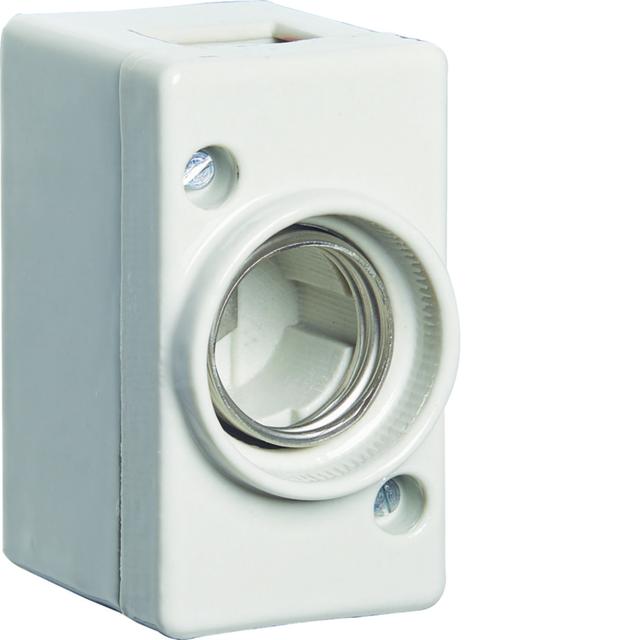 Gniazdo bezp. ceram. DII E27 1P 25A 500V na płytę zac.pałąk. 10mm2 LE27KPS HAGER