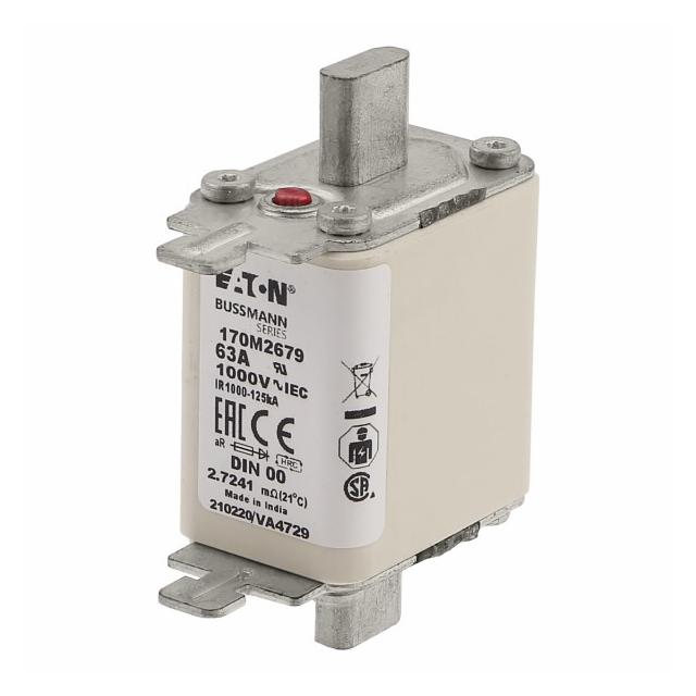 63A 1000V aR DIN 00 TYPE T FUSE Wkładka szybka 63A AC 1000V DIN 00 aR DIN IEC nieizolowane 170M2679