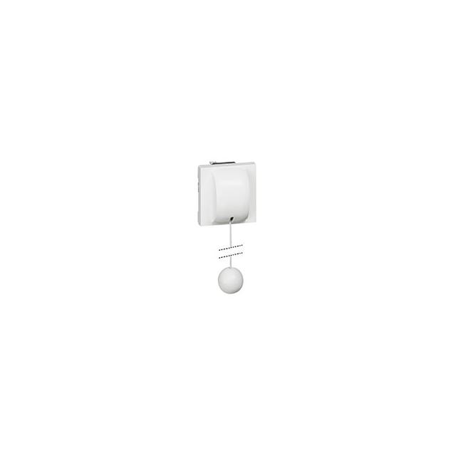 Mosaic Łącznik Pojedynczy Z Cięgnem 2 Moduły Biały 10A-230V 077014 LEGRAND