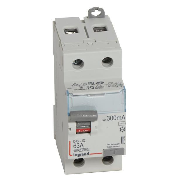 Wyłącznik Różnicowoprądowy P 302 2P 63A 300Ma Typ AC DX3 411526 LEGRAND
