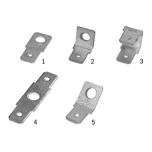 Wtyk płaski kształt 2 mosiądz cyno.