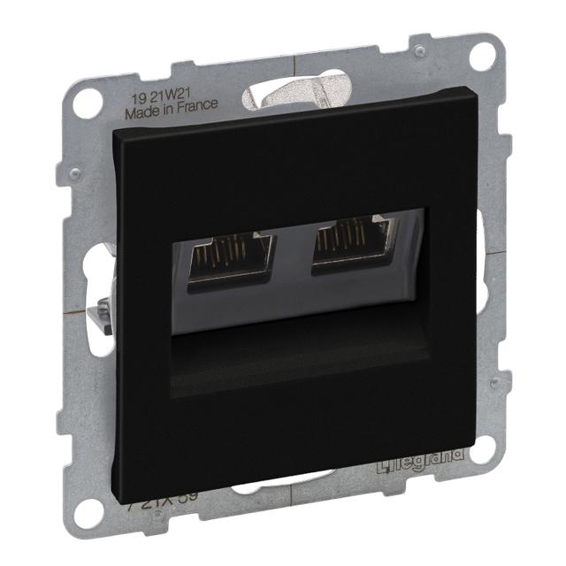 Suno Gniazdo Komputerowe 2Xrj45/Kat 6 Utp Aluminium 721353 721459 LEGRAND