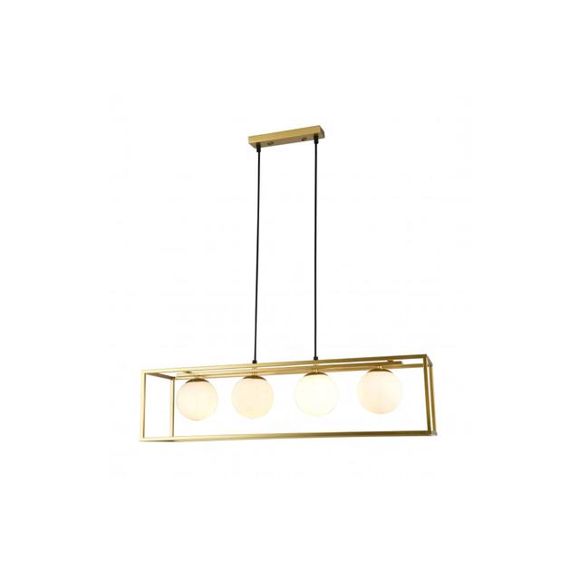 OPRAWA SUFITOWA AVELIN 3, 2287, AC220-240V, 50/60Hz, 4*E27, IP20, 80cmX20cmX20cm, POTRÓJNA, ZŁOTA