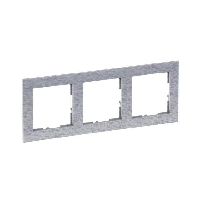 Suno Ramka Potrójna 3-Krotna Aluminium Szczotkowane 721563 LEGRAND