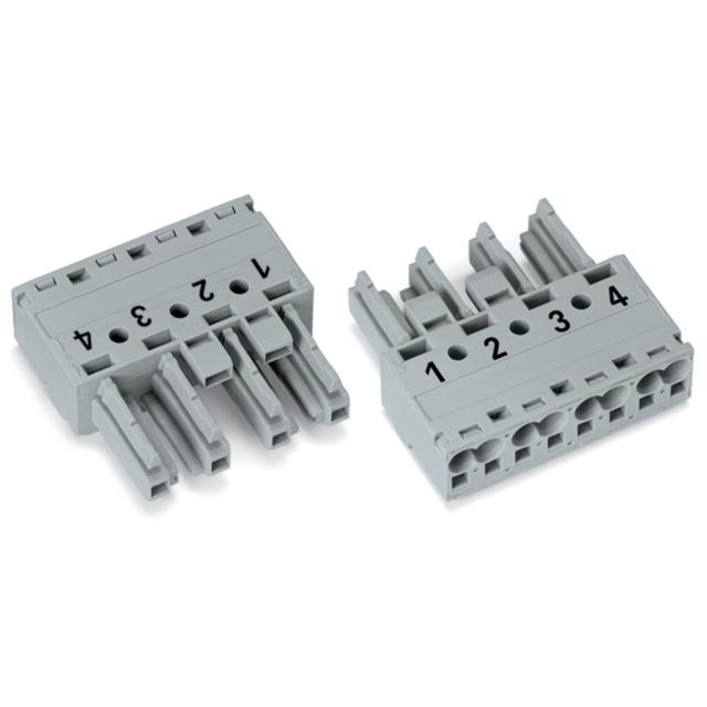 WINSTA gniazdo 4-torowe szare kodowanie B