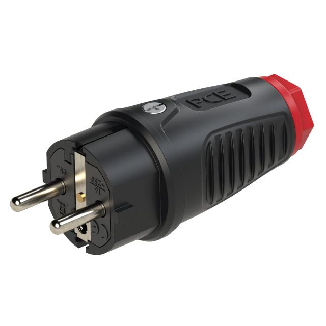 WTYCZKA PRZENOŚNA W PEŁNI GUMOWA UNI-SCHUKO 16A 2P+Z 230V IP54 CZARNA 0522-sr PCE