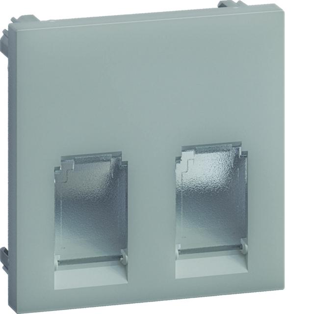 tehalit.WA Płytka 2RJ45 (GMDM) ABS bezhalogenowy alu GZDM2LAN HAGER