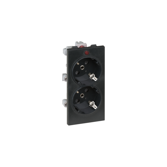 Simon Connect Gniazdo podwójne CIMA schuko 2x230V 16A szary grafit S1/14 KONTAKT