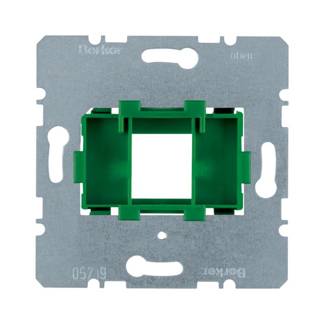 BERKER mechanizmy Płytka nośna z zielonym elementem mocującym pojedyncza 454004 HAGER