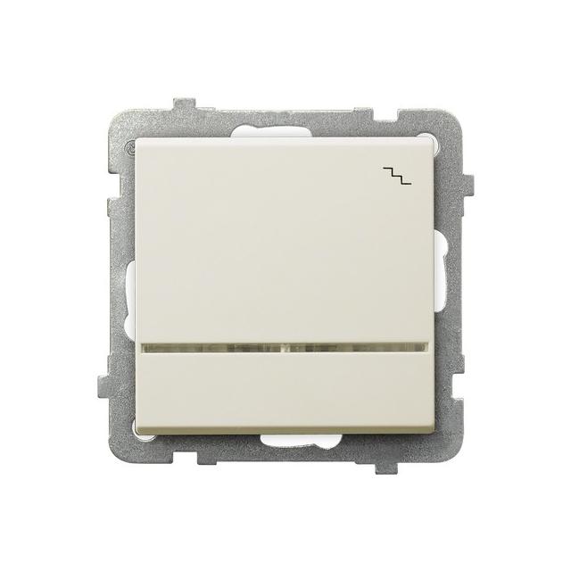 SONATA Łącznik schodowy z podświetleniem pomarańczowym - kolor ecru