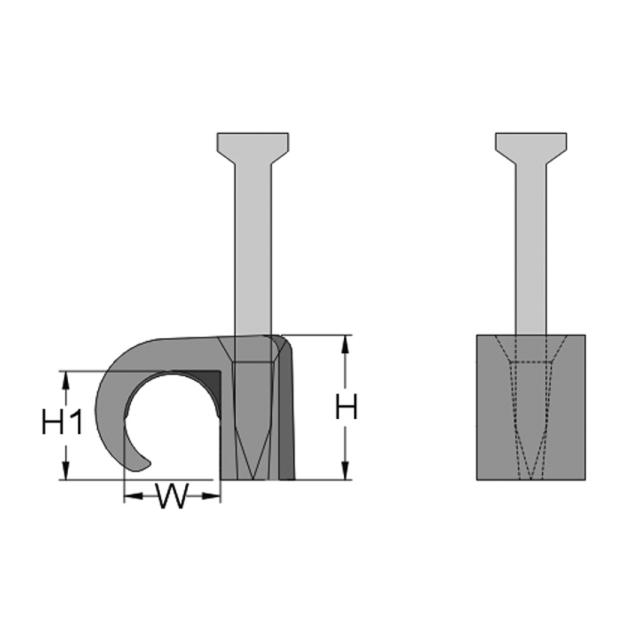 Uchwyt mocujący flop 18-22 biały