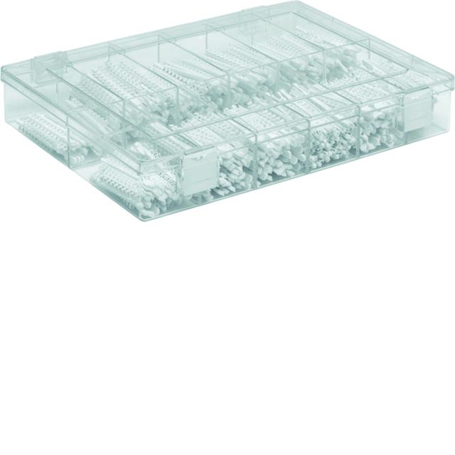 Paski opisowe do zacisków szeregowych (0-9) zestaw 6000szt. KWL001 HAGER