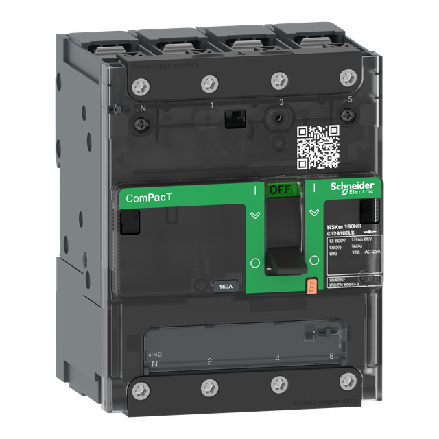 Rozłącznik, ComPacT NSXm, 160NA, 4P, zaciskane końcówki kablowe