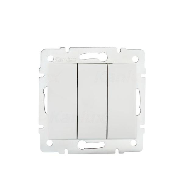 LOGI 02-1090-102 bi Łącznik potrójny LOGI 02-1090-102 bi śrubowy kolor biały KANLUX