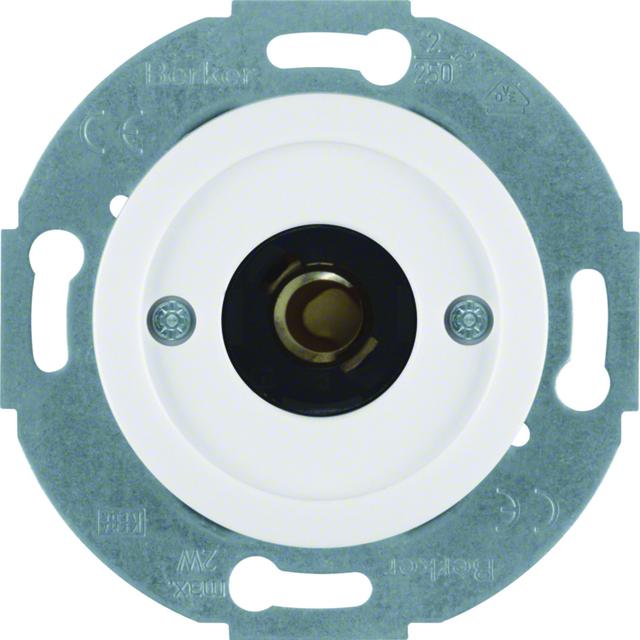 BERKER Serie 1930/Glas Łącznik i sygnalizator świetlny E10 z płytką czołową biały 5104 HAGER